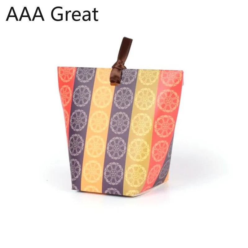 50 шт./лот конфетная коробка сумка для шоколада печенья бумажная подарочная