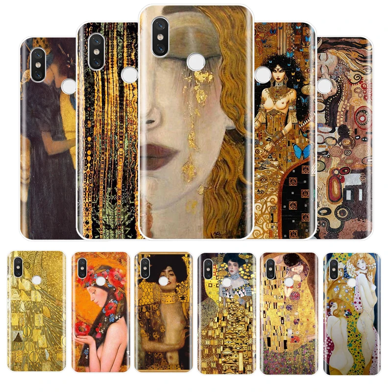Klimt The Kiss Искусство Живопись ТПУ Мягкая силиконовая фотография для Xiao MI 4 чехол
