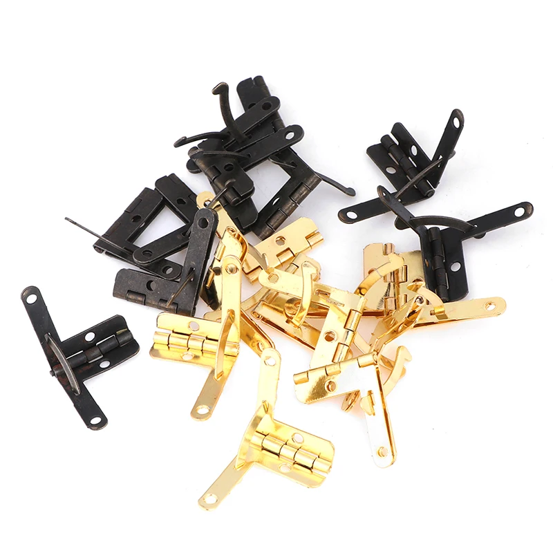 

10pcs 90 Degree 22*28MM Angle Wooden Box Supports Hinge For Wooden Jewelry Wine Case