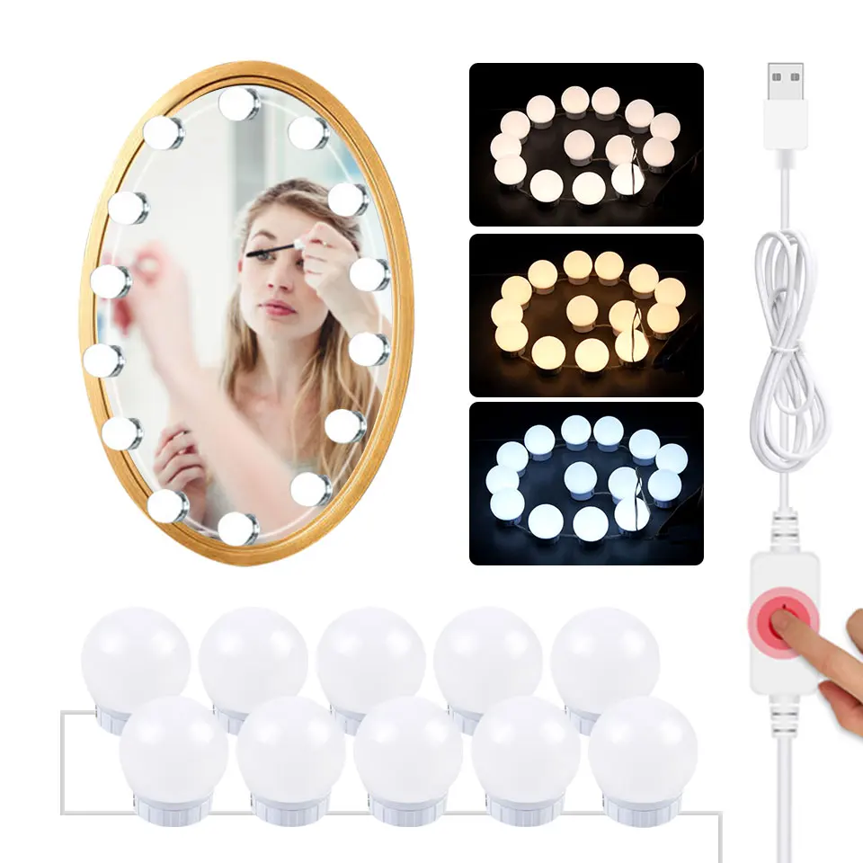 Светодиодная настенная лампа для макияжа регулирусветильник светильник