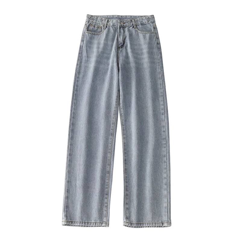 

Internet Celebrity Pants Women's Ins Super Popular 2021 Spring Slim-Fit High Waist Wide Leg Pants All-Match Loose Straight Jeans