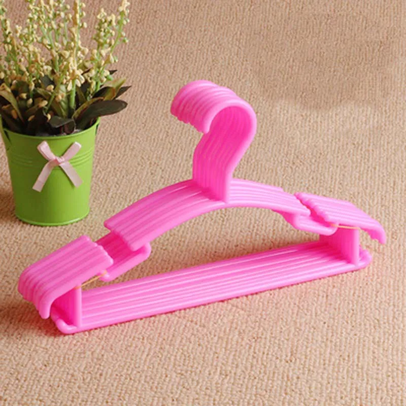 

5/10Pcs/Lot Portable Clothes Hanger Kids Children Toddler Baby Clothes Coat Plastic Hangers Hook Household Hot Selling organizer