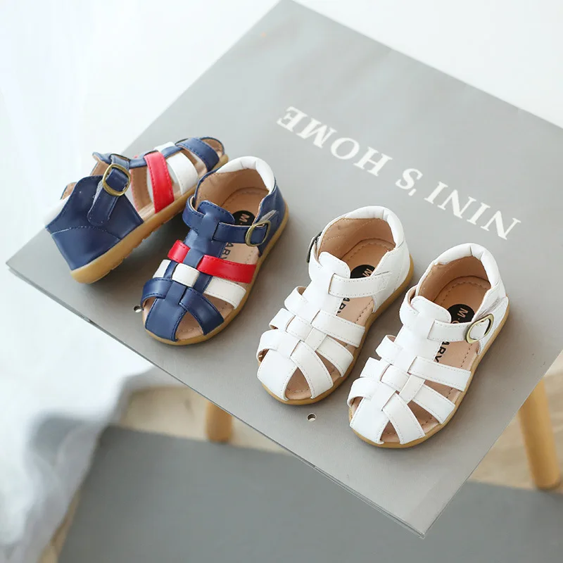 

Summer Children's Kids Baotou Sandals For Little Boys Toddler Baby Hollow Beach Hollow Soft Bottom Shoes 1 2 3 4 5 6 Years Old