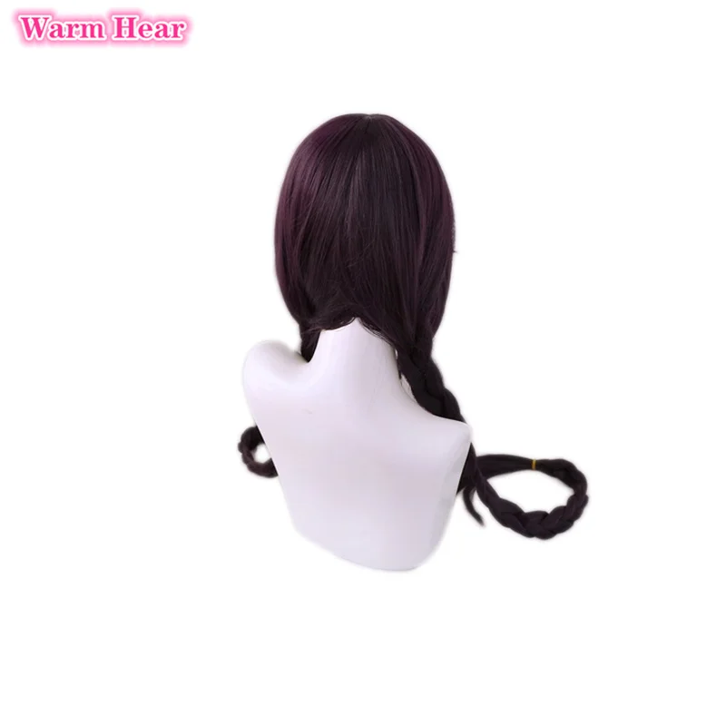 Парик для косплея аниме данганронпа термостойкий длинный с круглыми очками