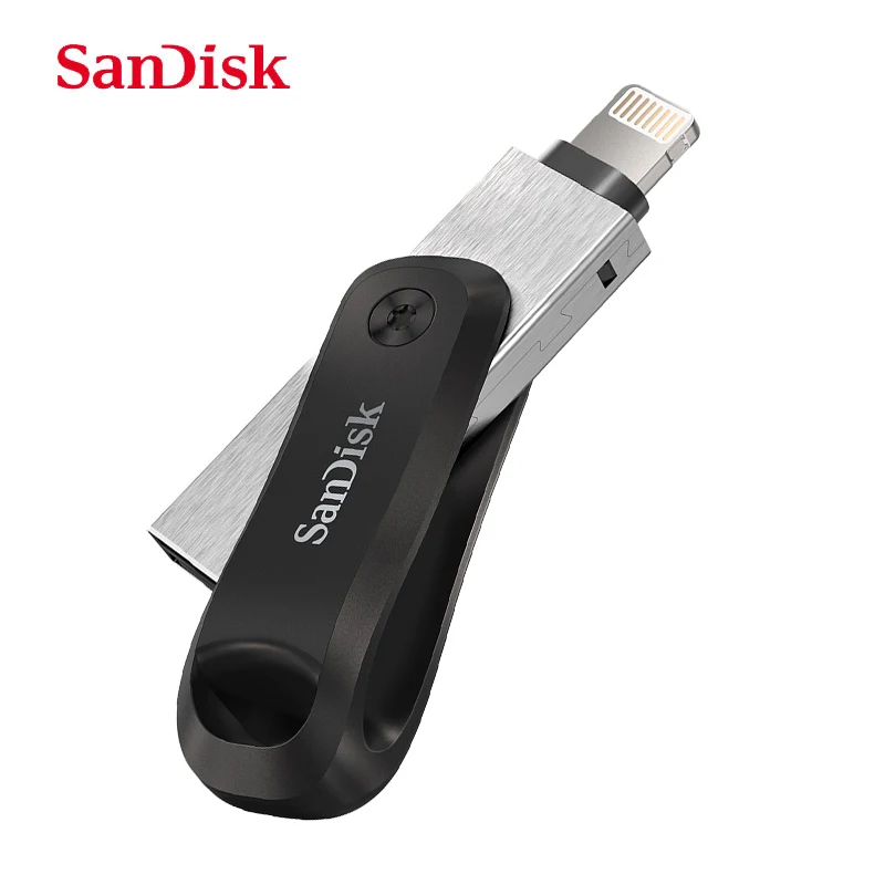 

SanDisk SDIX60N Dual-Purpose Swivel USB3.0 Flash Drive 128GB 256GB Metal U Disk OTG Lightning Connector For iPhone /iPad/PC