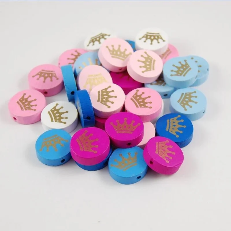 50 шт. Разноцветные деревянные бусины 20 мм | Дом и сад