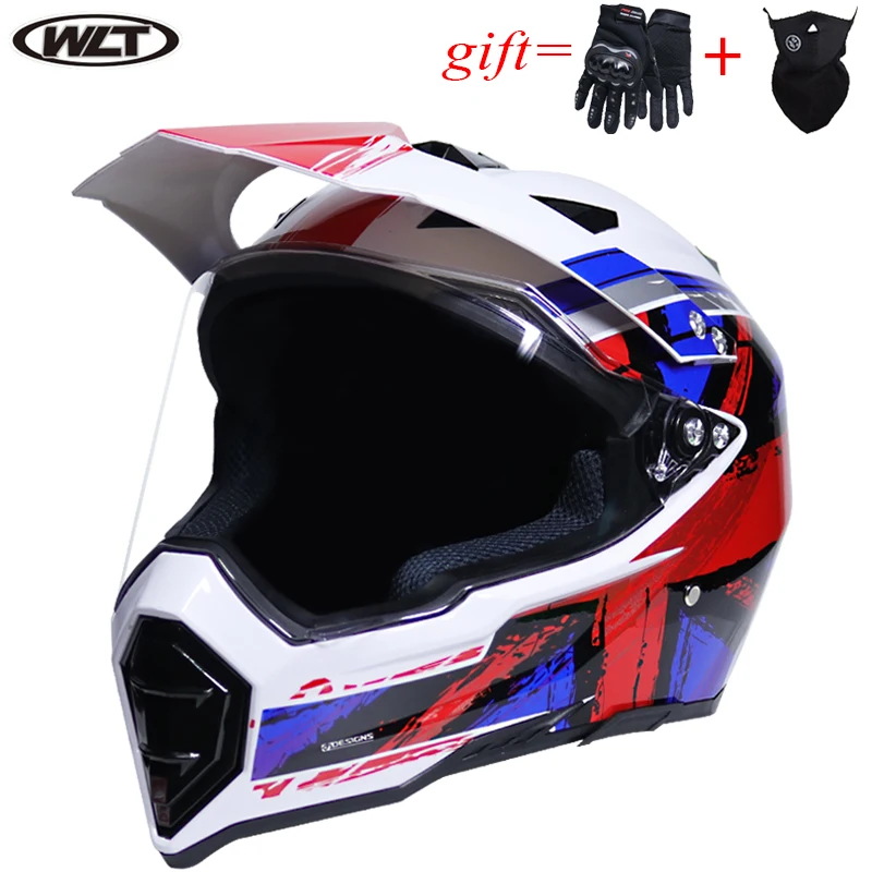full face WLT motorcycle helmet, cross country downhill DH motorcycle helmet, racing helmet cross helmets DOT approved 128 helm