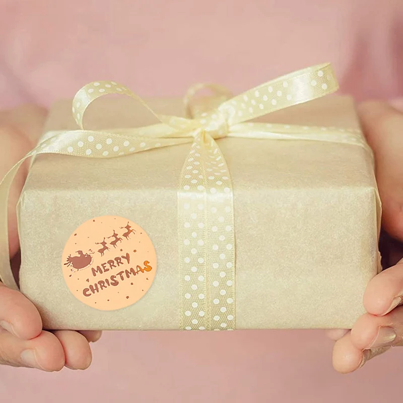 

Champagne bottom hot rose sticker Christmas holiday gift self-adhesive packaging label