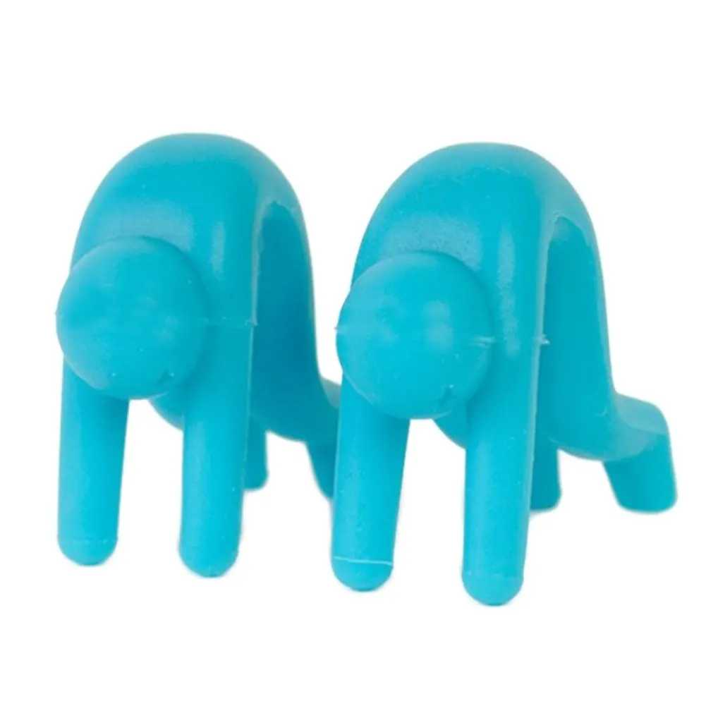 2 шт. силиконовый держатель крышки Защита от разлива злодей повышение крышки увеличение разлива предотвращает анти-переливающийся инструмент для приготовления пищи держатель для телефона Подставка - Цвет: BL