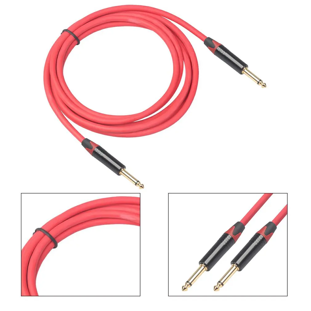 Аудиокабель штырь-штырь 6 35 мм для гитарного миксера усилитель басов 3 м/5 м/10 м