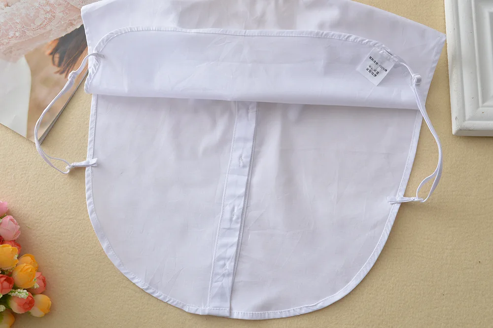 

Women White Solid Color Fake Collar Ladies Lapel Shirt Blouse Detachable Collars for Sweater Autumn False Collar Decorative