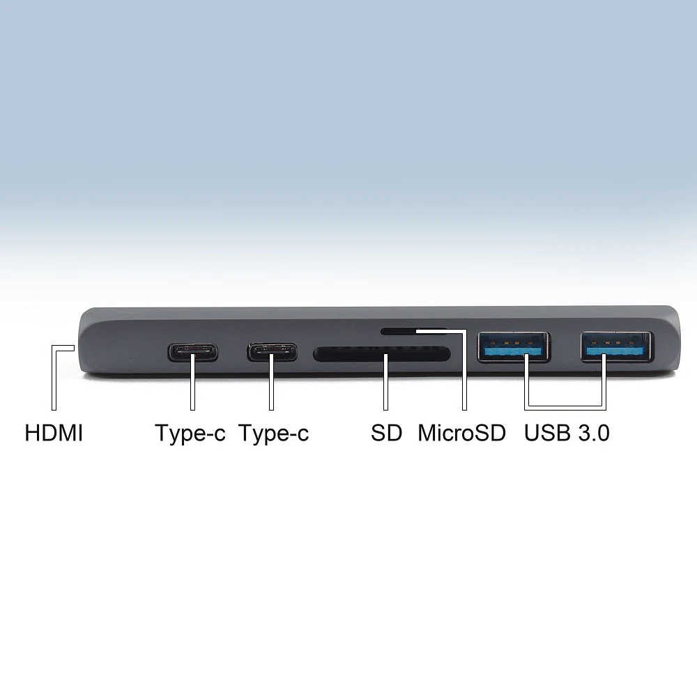 Новая Док-станция Vmade с несколькими портами USB C 7 в 1 конвертер порта PD