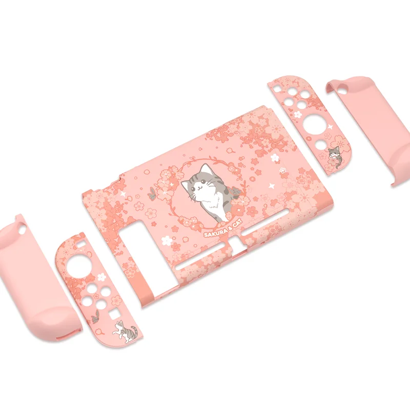 Жесткий чехол Geekshare Nintendo Switch для с изображением милого кота героя мультфильма