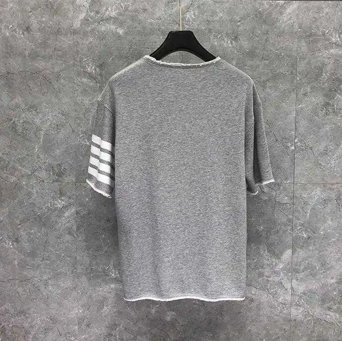 

2021 Fashion Brand T-Shirt Men Tassels Short Casual Clothing Summer O-neck Cotton Loose Hip Hop Half Sleeve Shirts