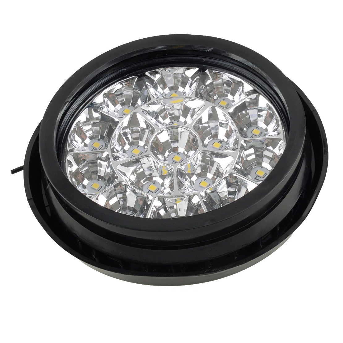

Universal 4" 16LED White Round Marker Light Clearance Stop Brake Indicator Tail Lamp Grommet 12V 3W Fit For Car Truck Trailer