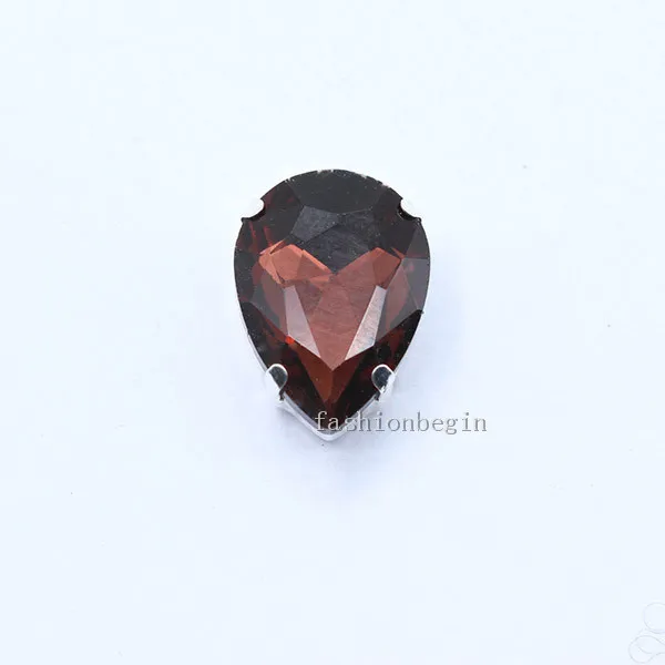 mid amethyst 30p 4x6 мм каплевидный цветной стеклянный камень с плоским основанием Пришивные хрустальные стразы с серебристыми металлическими драгоценными камнями для DIY обуви, одежды, сумок - Цвет: mid amethyst