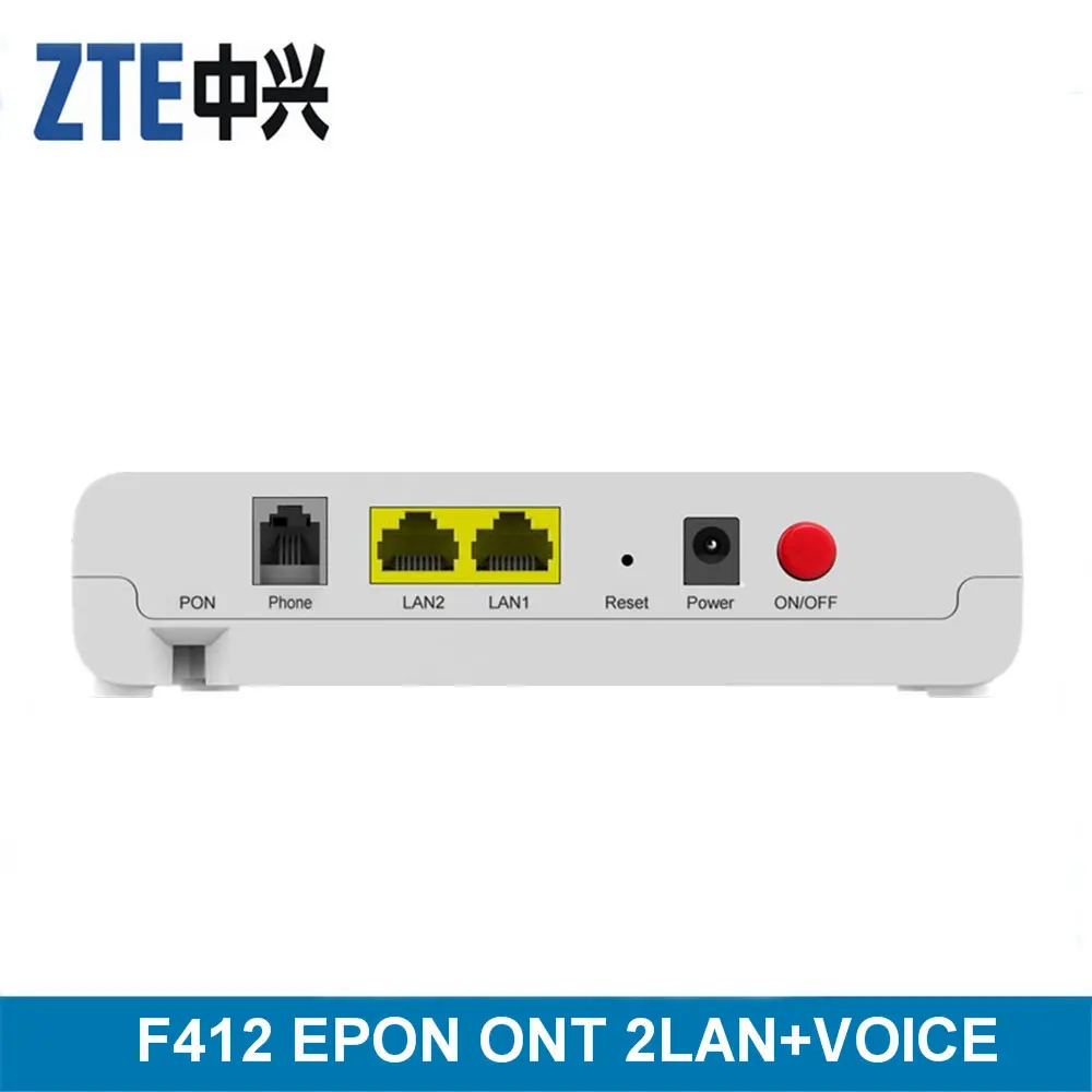 ZTE EPON ONU F412 2GE + 1 POT V5.0 FTTH IPTV Интернет английская версия IPTV|Оптоволоконное