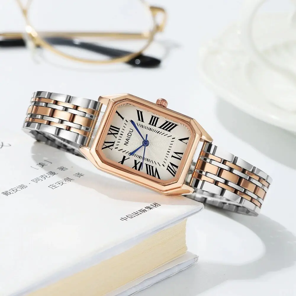 Часы женские прямоугольные кварцевые маленькие элегантные модные наручные с
