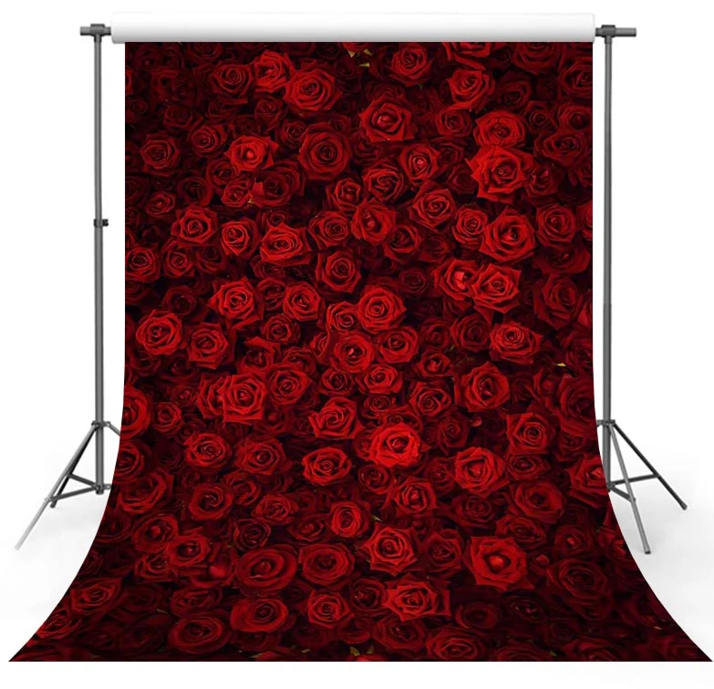 

Vinyl Flowers Photography Backdrops Wedding Backdrop For Photography Red Rose Background For Photo Studio Fondo Fotografico