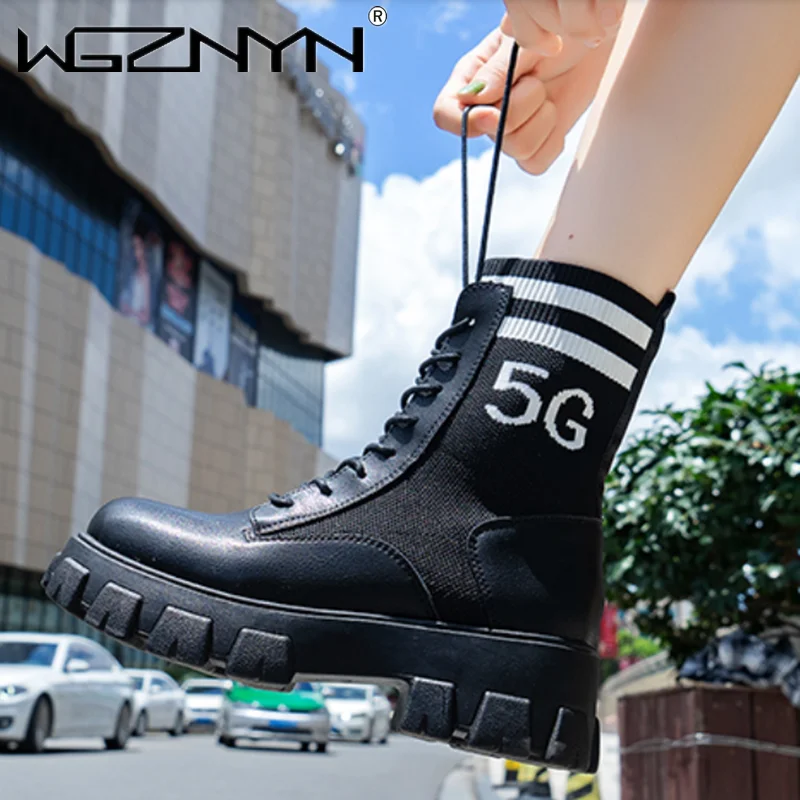 

Fashion Autumn Winter Increase Ankle Shoes Women Snow Boots Round Head Casual Sneakers Women Martin Boots Zapatillas Mujer 2020