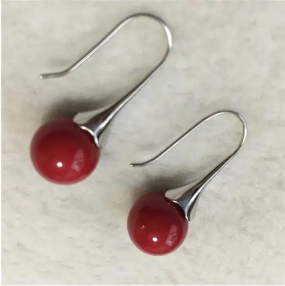 Серьги из серебра 925 пробы с жемчугом 12 мм 6 цветов | Украшения и аксессуары