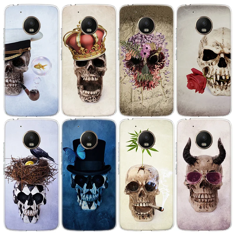 

Grim Reaper Skull Skeleton King Phone Case For Motorola Moto G8 G7 G9 Power E6 E5 G6 G5 G5S One Action Plus Play EU G4 E4 Cover