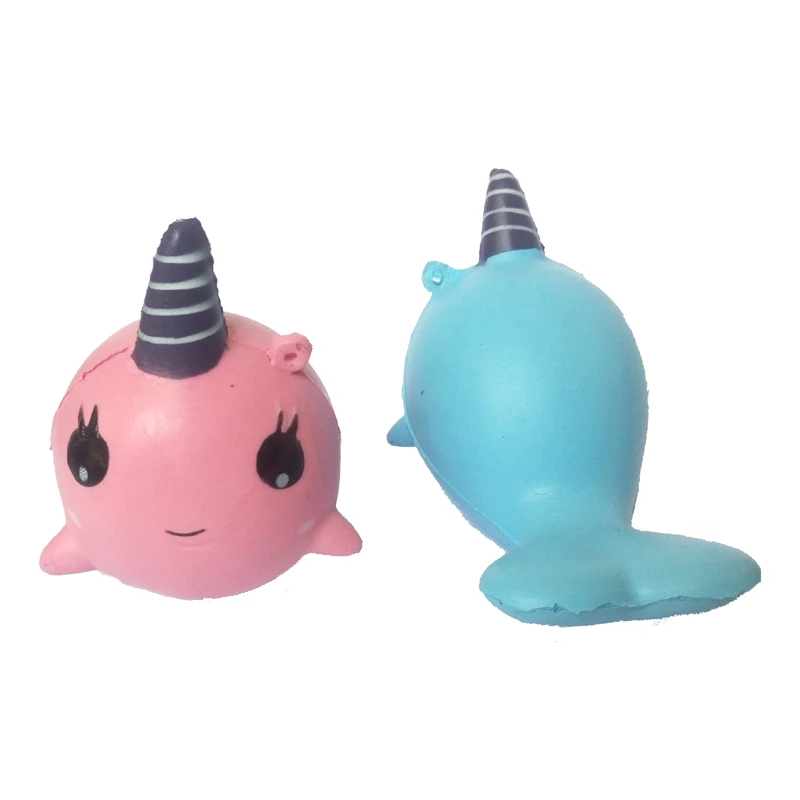 Kawaii Сжимаемый Единорог КИТ животное игрушка для снятия стресса Дельфин Кукла