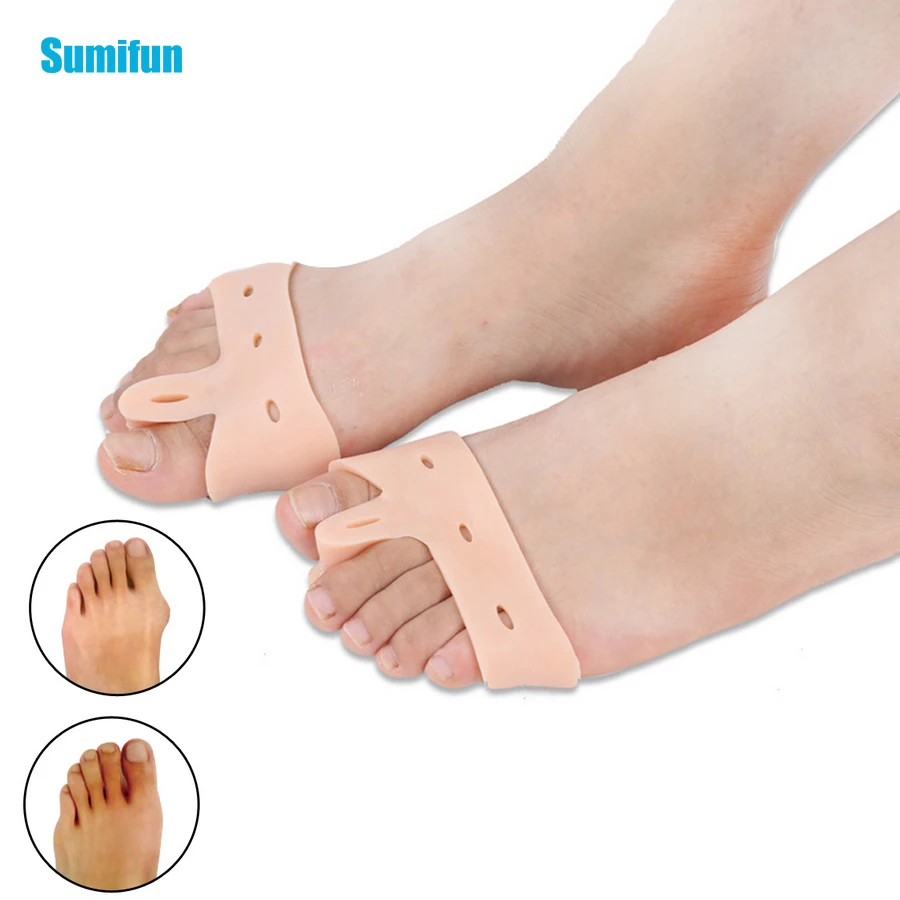 2 шт. силиконовый гелевый разделитель пальцев для ног защита большого пальца