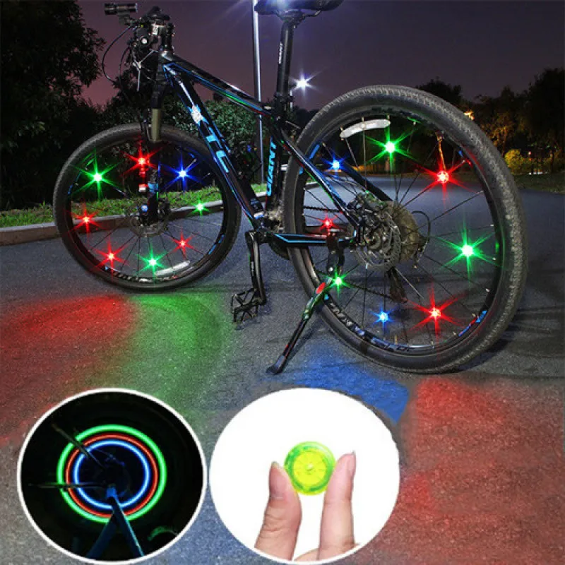 

Mini Colorful Led Bike Light Battery Powered Spoke Wheel Running Lights Accessories Decorative Light