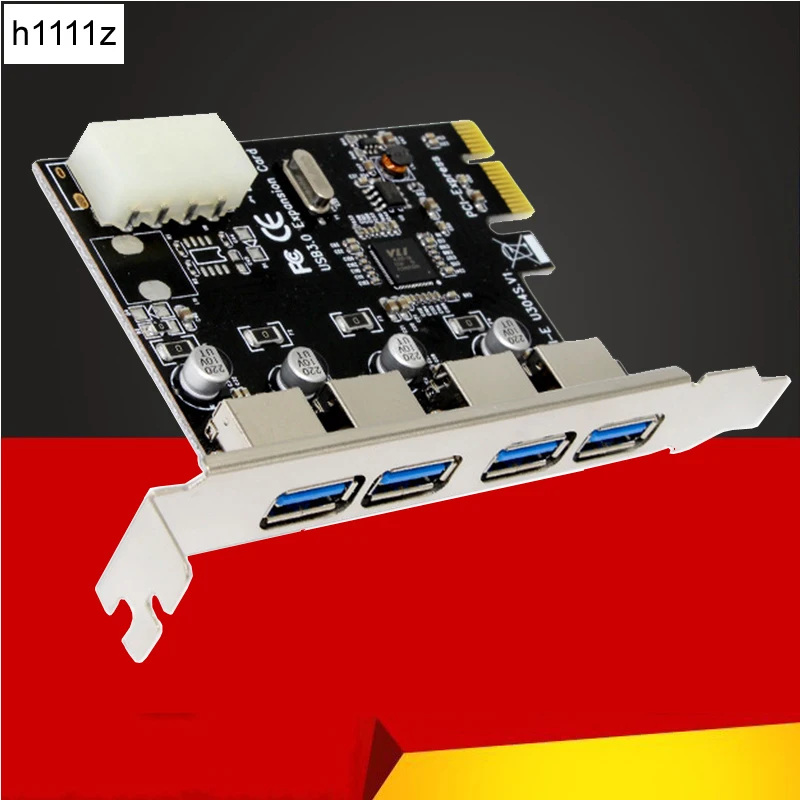 Профессиональный концентратор PCI Express на USB 3 0 адаптер с 4 портами PCI-e для