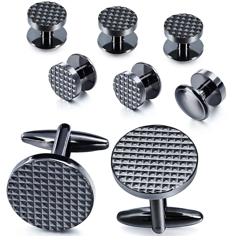 HAWSON простые металлические запонки и шпильки для мужчин модные круглые смокинги