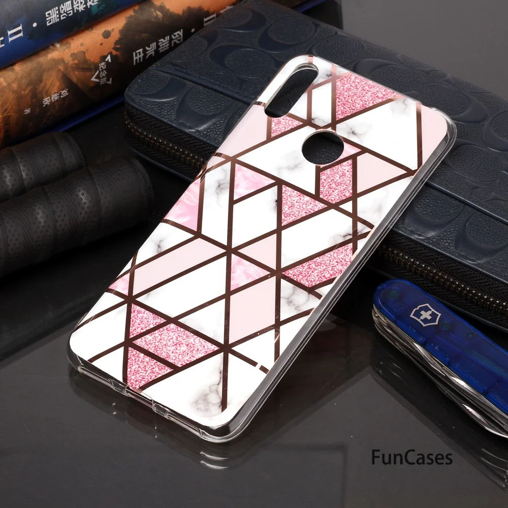 Мягкие чехлы из ТПУ с покрытием для корпуса Huawei Y7 Prime 2019 телефонов в деловом стиле