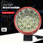 Велосипесветильник светодиодный передний фонарь WasaFire, уличное освесветильник на голову для горных велосипедов, 40000 лм, 16 * T6