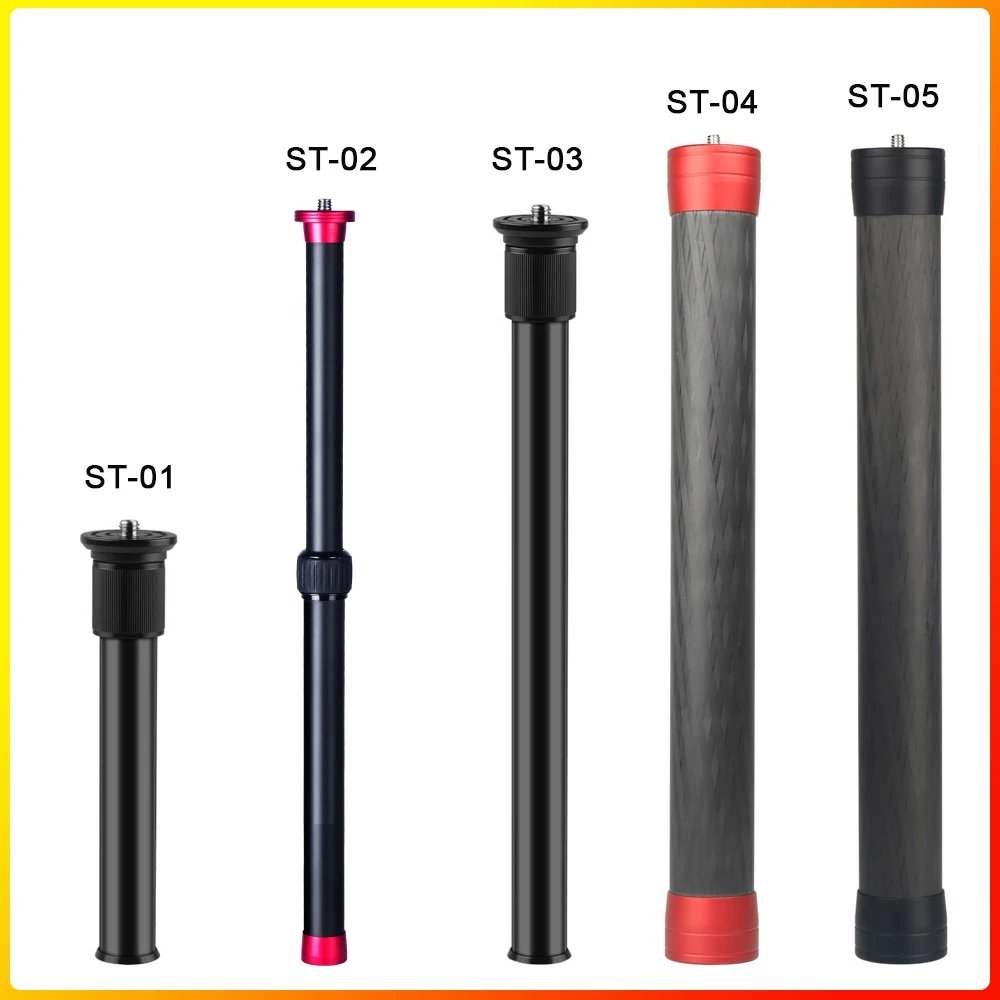 SETTO Tripod Center Column Extension Tube Extender Pole Handheld Bar Telescopic Stick Rod for Gimbal/DJI/Zhiyun/DSLR Camera led