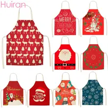 Huiran, Веселый новогодний фартук, Санта-Клаус, рождественские украшения для дома, Navidad, счастливый год, Рождество, кухня Noel