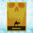 Винтажный Шелковый постер с изображением ходячих мертвецов для ТВ-сериала, холст, ретро печать для домашнего декора комнаты, украшение-002