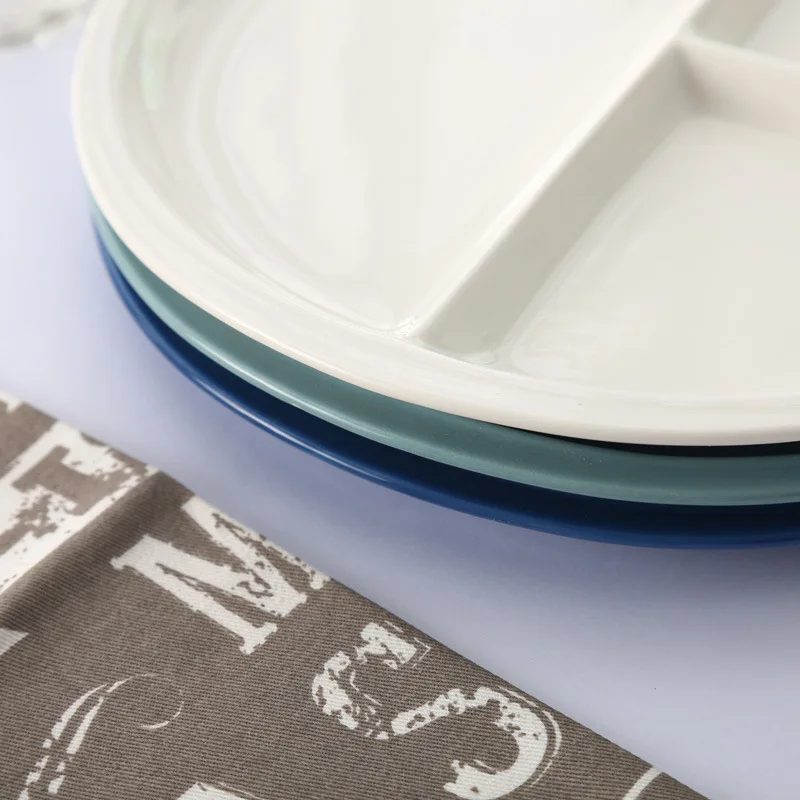 Новый скандинавский фарфор 10 дюймов тарелка для фаст фуда цветная глазурованная