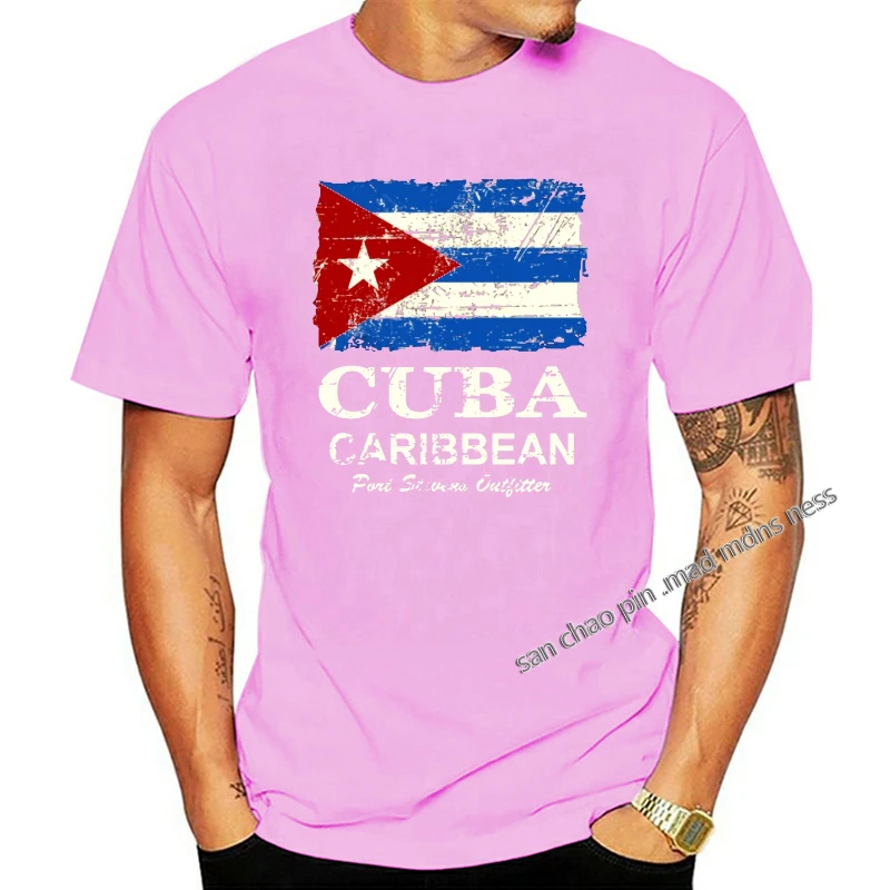 

Vintage Cuba Flag Men T Shirt Hipster Couples Plus Size Cotton Custom Short Sleeve Brand-clothing