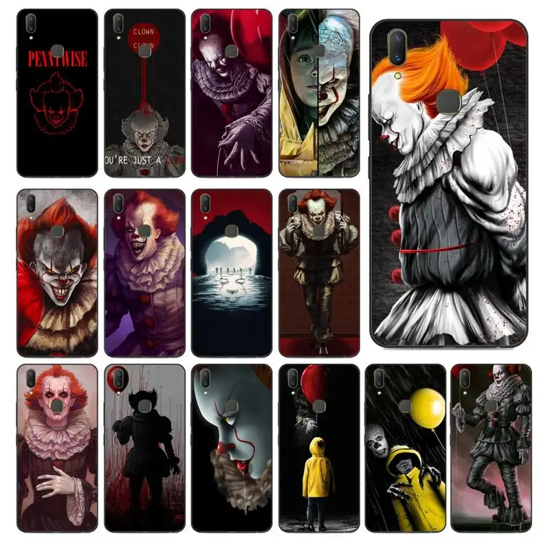 

YNDFCNB The Clown Horror IT Phone Case for vivo Y91C Y11 17 19 53 81 31 91 for Oppo a9 2020