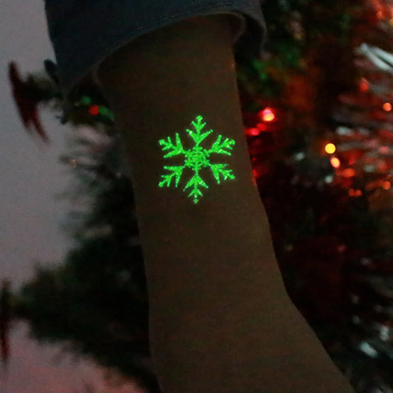 Поддельные татуировки 1 шт. светящиеся Временные наклейки на Рождество карнавал