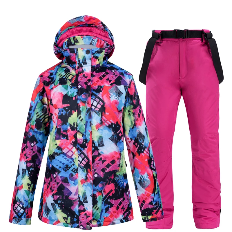 

Gear New Hot Ski Jacket Women Skiing Suit Winter Waterproof Cheap Ski Suit Outdoor Camping Female Coat Snowboard Clothing Camo