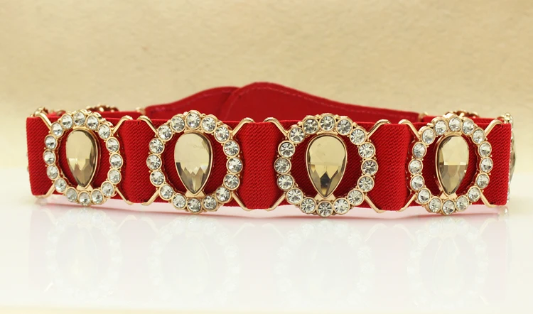 

New ladies elastic waistband handmade rhinestone belt fashion women's accessories, the best wedding party jewelry