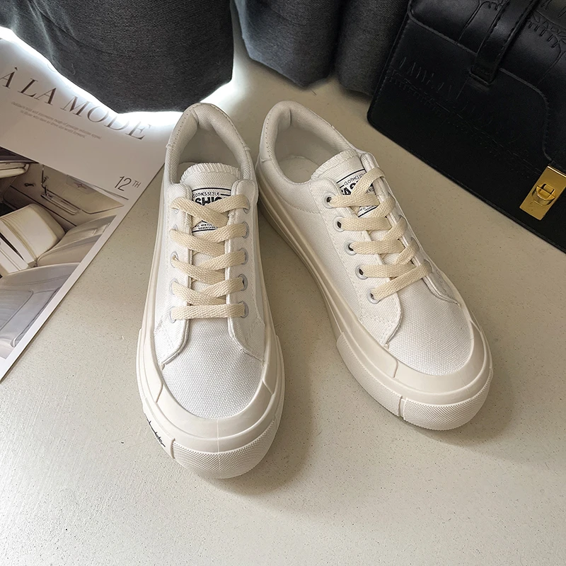 

Кроссовки женские, дышащие, на платформе, белые, Осенние, 2021