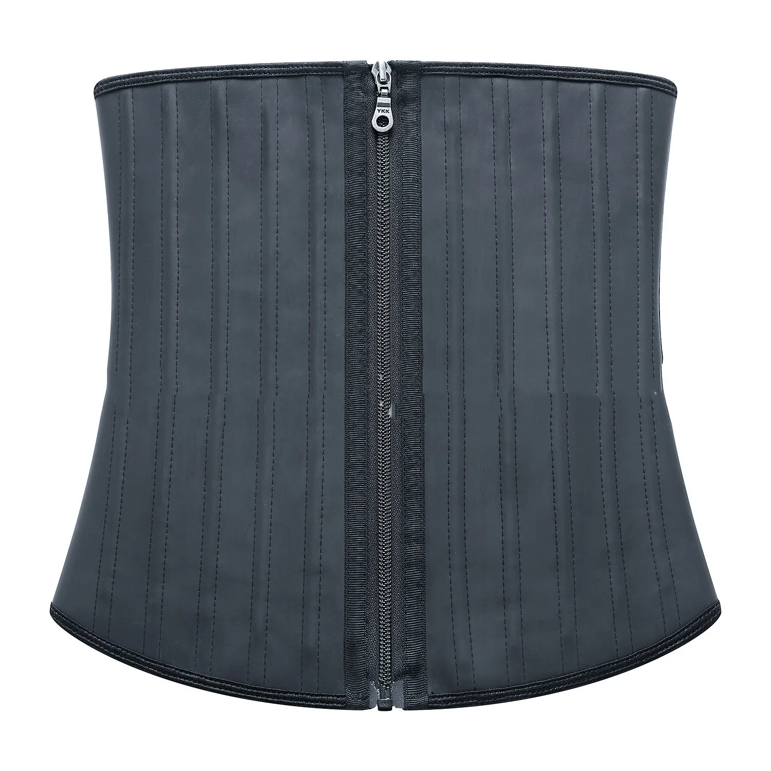 Corset Latex Glossy Nylon Zipper 25 Steel Rib Rubber Waist Trainer Body Shapers Modeling Strap Slimming Belts for Women | Женская одежда