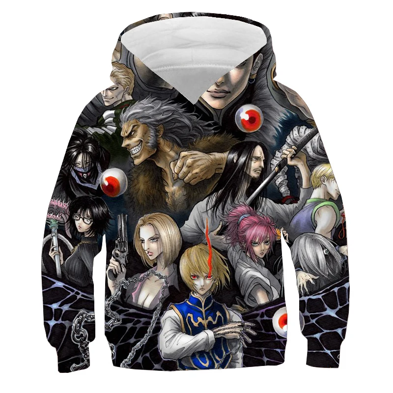 

Boys Girls Sweatshirt Kids Hoodies Hunter X Hunter Print 3D Hoodies Girls Clothes Anime Killua Zoldyck Pullover Children Clothes