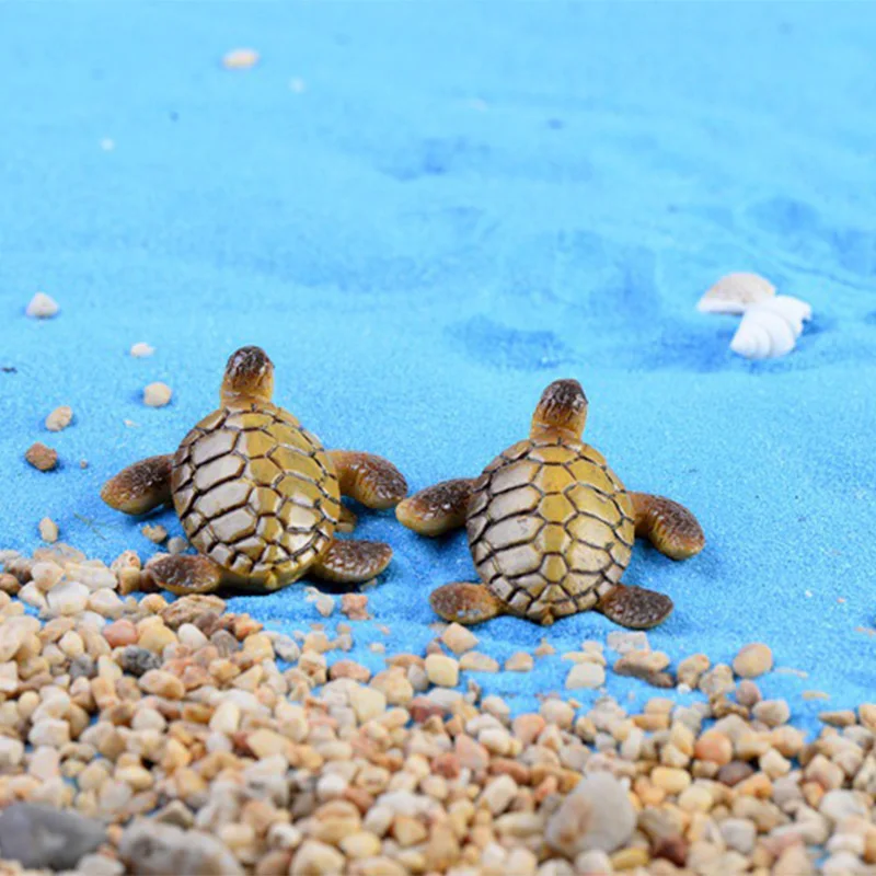 2 шт. фигурка мультяшного животного морской черепахи кукольный домик песочница