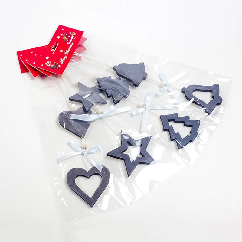 Новые рождественские украшения Дерево Деревянный Декор бусины бант кулон