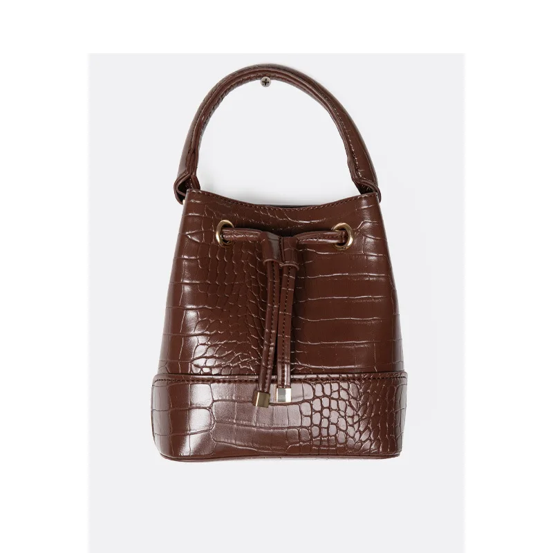 

Designer Bag Women's Bag Crocodile Pattern Slung Shoulder Bag Flow Joker Portable Bucket Bag
