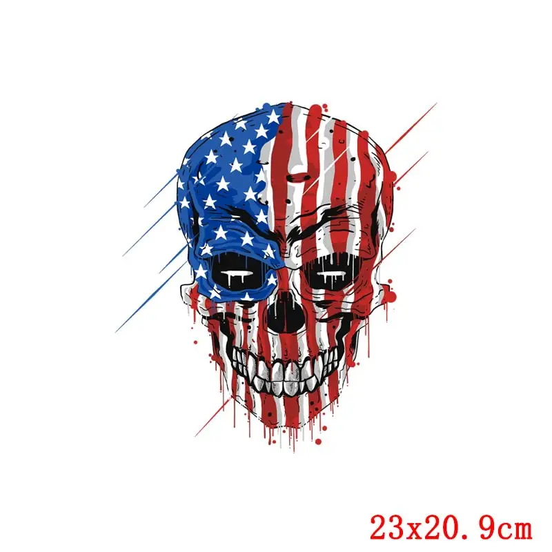 Термонаклейки с черепом в стиле панк термонаклейки для одежды Джокер