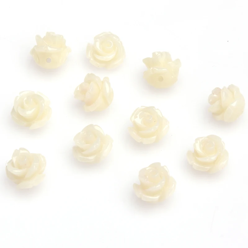 10 pcs /lot Rose Flower Coral Resin Spacer Beads for Jewelry Making 15mm fashion | Украшения и аксессуары